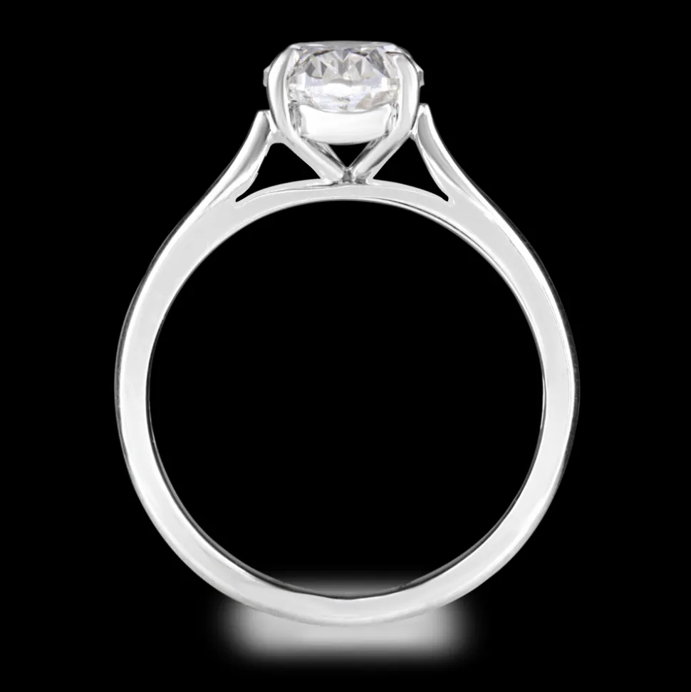 Solitaire 2.01ct F VS2 Diamond Platinum Ring