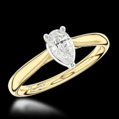 Solitaire 0.50ct G SI1 Diamond Yellow Gold/Platinum Ring