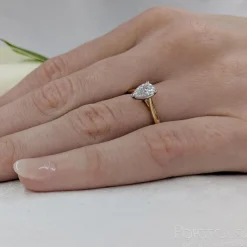 Solitaire 0.50ct G SI1 Diamond Yellow Gold/Platinum Ring