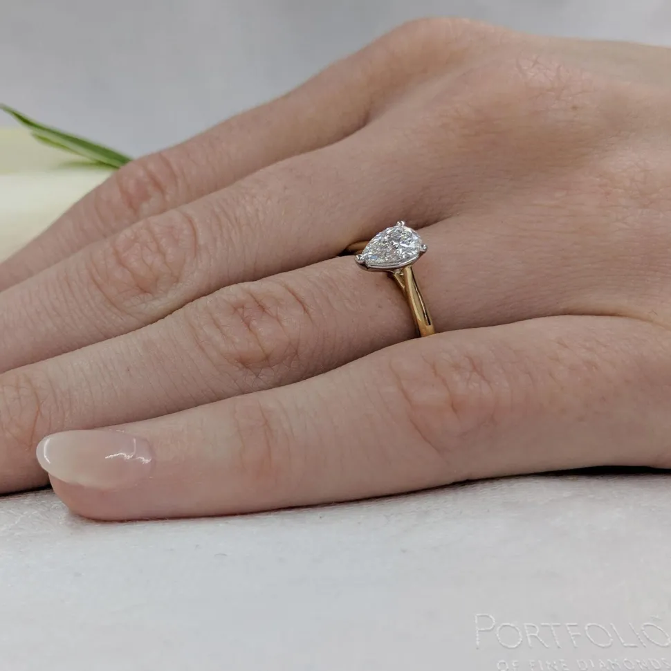 Solitaire 0.50ct G SI1 Diamond Yellow Gold/Platinum Ring