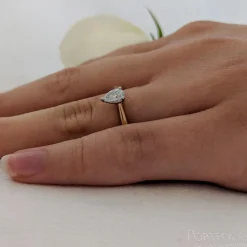 Solitaire 0.41ct G SI1 Diamond Yellow Gold/Platinum Ring