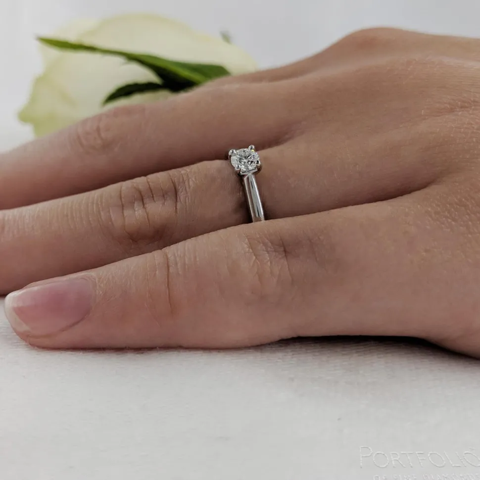 Solitaire 0.20ct G SI Diamond Platinum Ring
