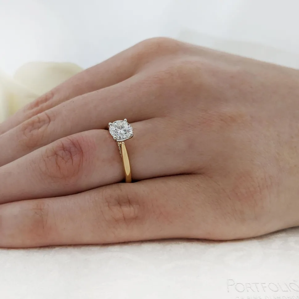 Solitaire 1.20ct G SI1 Diamond Yellow Gold/Platinum Ring