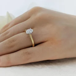 Solitaire 1.01ct G SI1 Diamond Yellow Gold/Platinum Ring