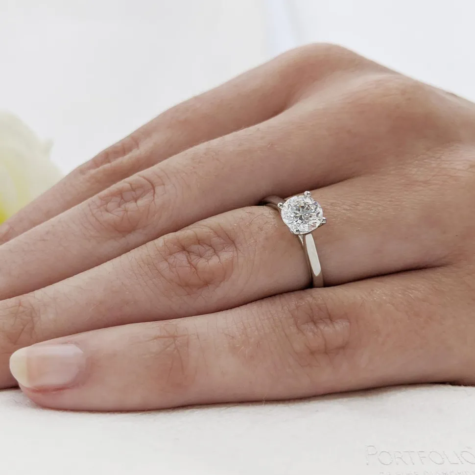 Solitaire 2.01ct G SI2 Diamond Yellow Gold/Platinum Ring
