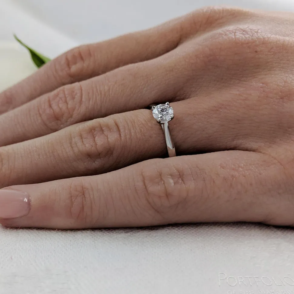 Solitaire 0.50ct G VS2 Diamond Platinum Ring