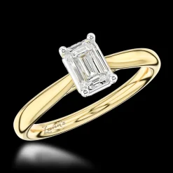 Solitaire 0.70ct G VS1 Diamond Yellow Gold/Platinum Ring