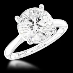 Solitaire 3.51ct G VS2 Diamond Platinum Ring