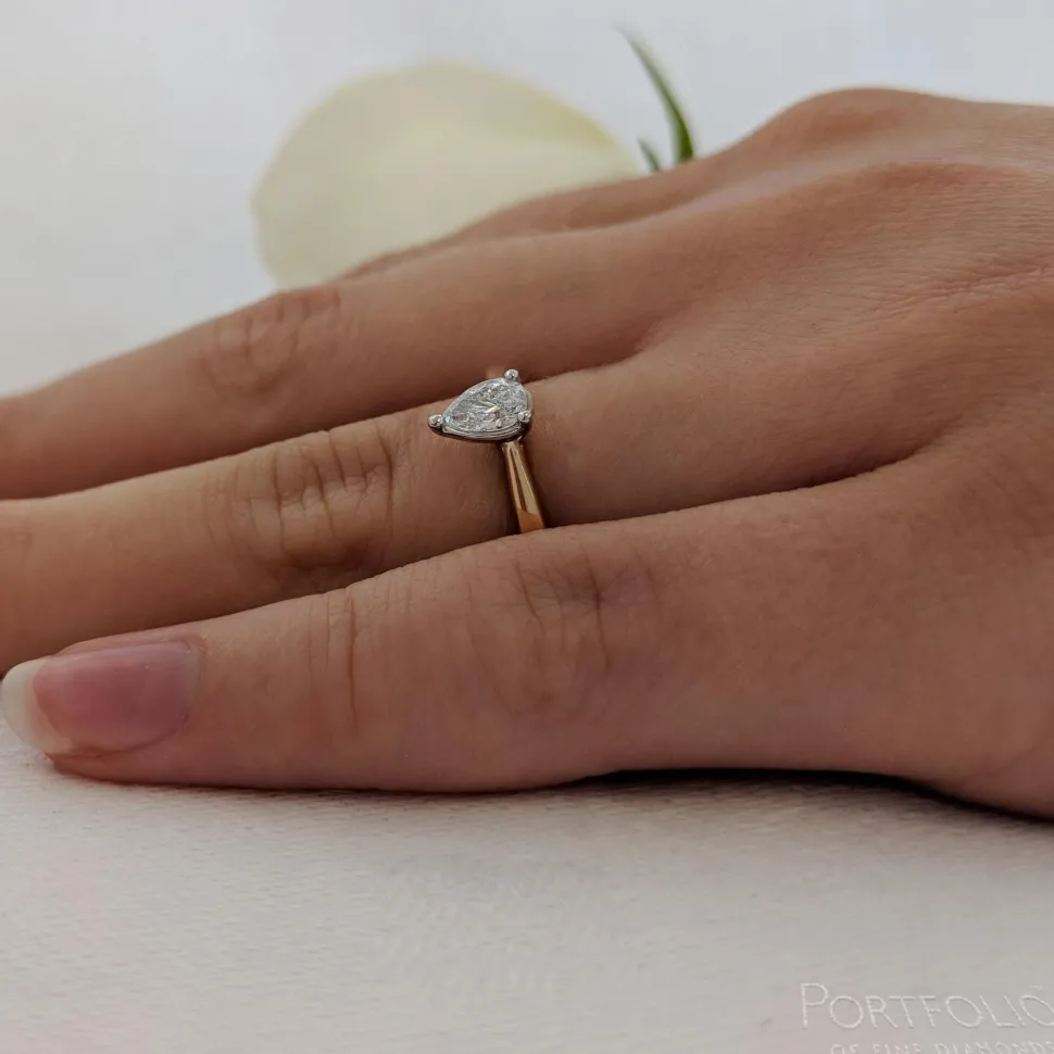 Solitaire 0.30ct G VS Diamond Yellow Gold/Platinum Ring