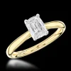 Solitaire 1.21ct H IF Diamond Yellow Gold/Platinum Ring