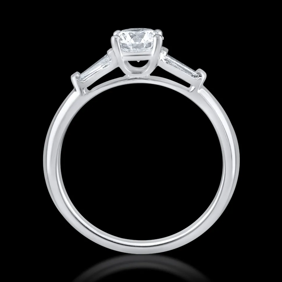 Solitaire 0.59ct H SI1 Diamond Platinum Ring
