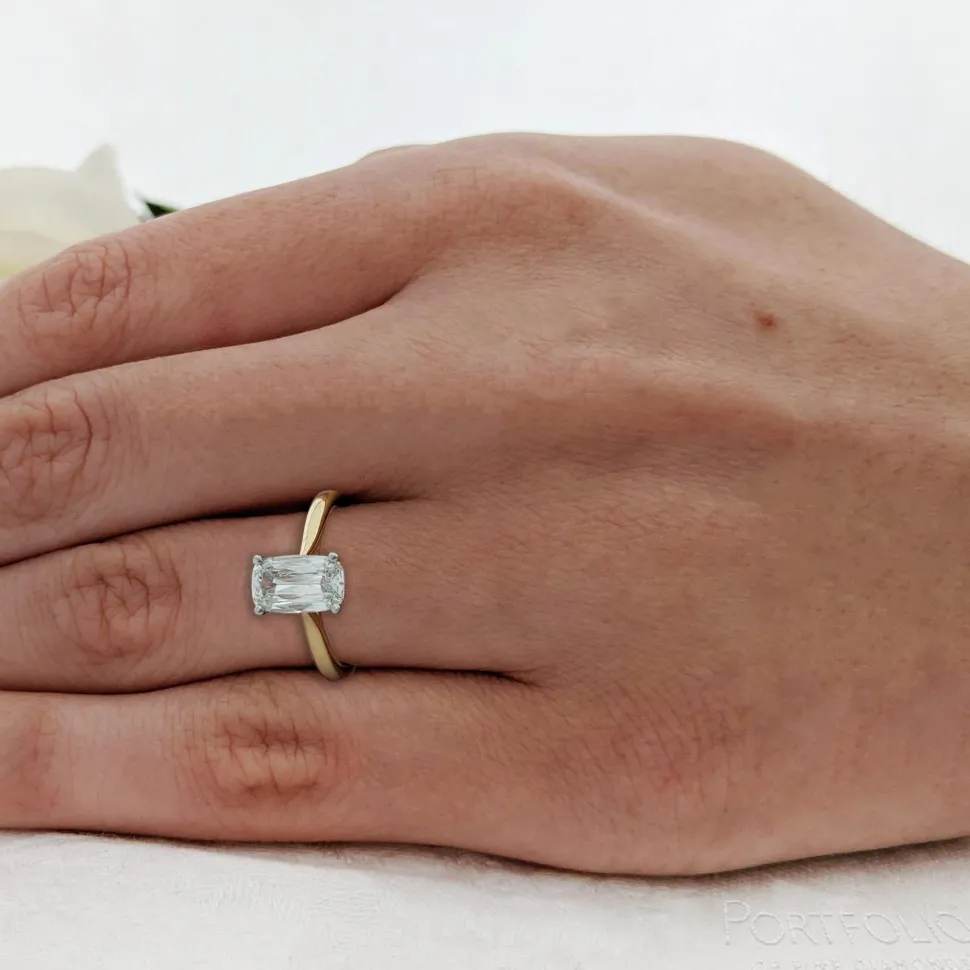 Solitaire 1.20ct H VS2 Diamond Yellow Gold/Platinum Ring