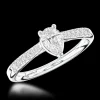 Solitaire 0.40ct H VVS2 Diamond Platinum Ring