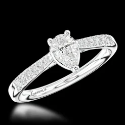 Solitaire 0.40ct H VVS2 Diamond Platinum Ring