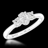 Three Stone 0.30ct D VS2 Diamond Platinum Ring