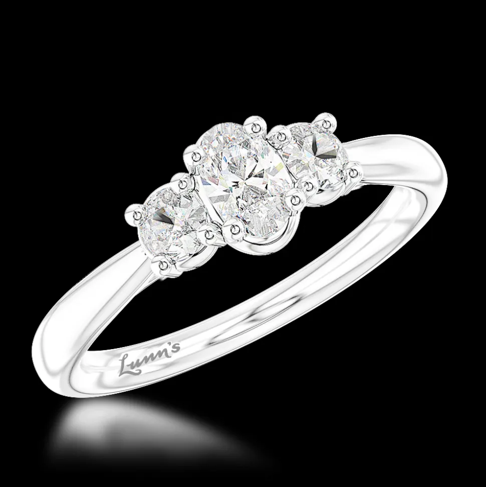 Three Stone 0.30ct D VS2 Diamond Platinum Ring