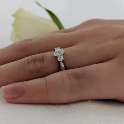 Three Stone 0.30ct D VS2 Diamond Platinum Ring