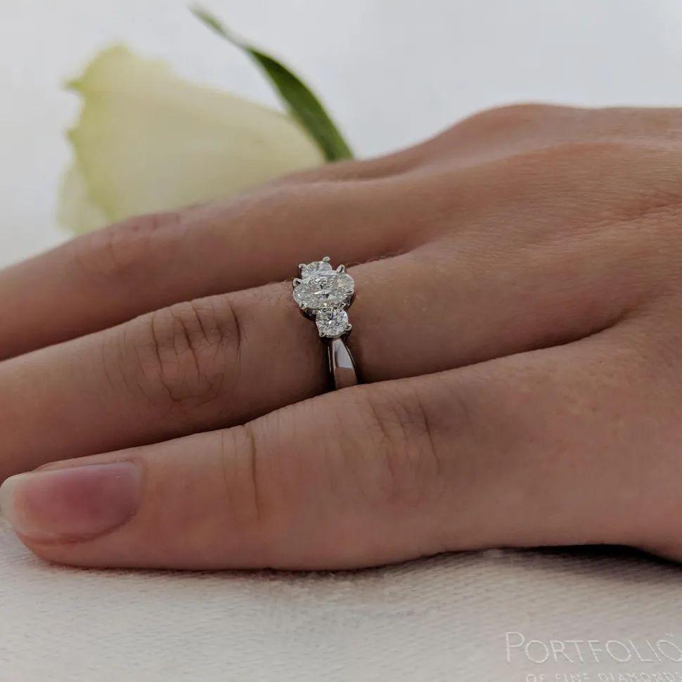 Three Stone 0.30ct D VS2 Diamond Platinum Ring