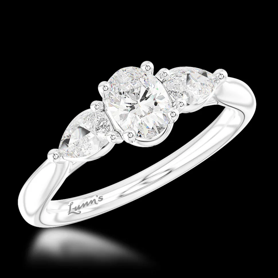 Three Stone 0.42ct E SI1 Diamond Platinum Ring