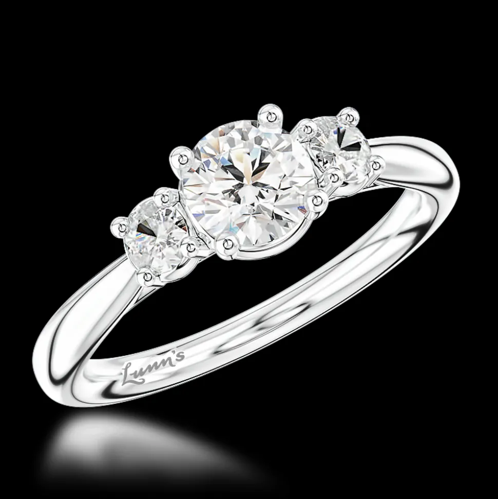 Three Stone 0.50ct E SI1 Diamond Platinum Ring