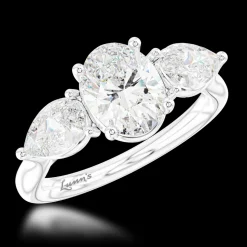 Three Stone 1.00ct E SI2 Diamond Platinum Ring