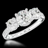 Three Stone 0.70ct E SI1 Diamond Platinum Ring