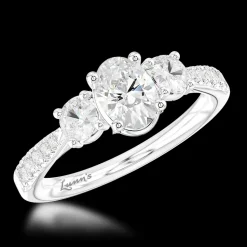 Three Stone 0.30ct E VS2 Diamond Platinum Ring