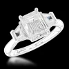 Three Stone 0.90ct E VS2 Diamond Platinum Ring