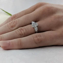 Three Stone 0.72ct E VS2 Diamond Platinum Ring