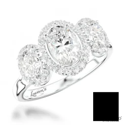 Three Stone 0.60ct E VVS2 Diamond Platinum Ring