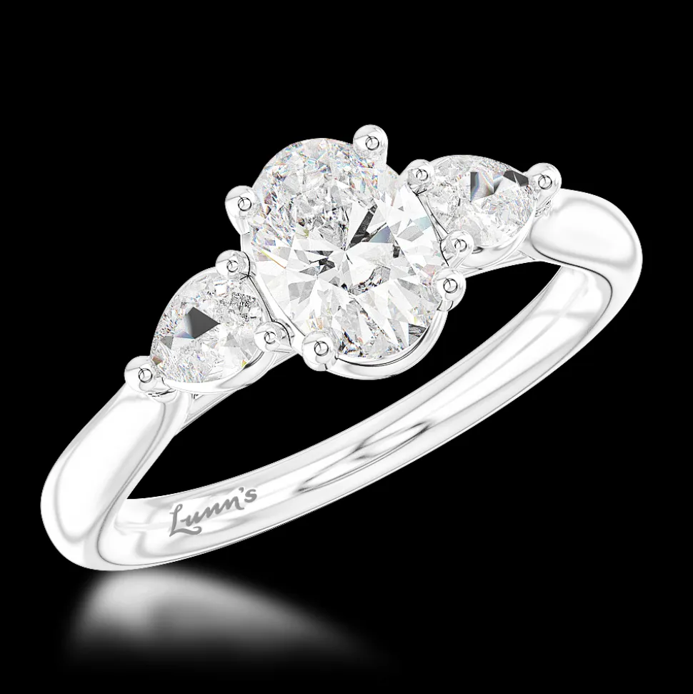 Three Stone 0.70ct F SI1 Diamond Platinum Ring