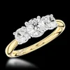 Three Stone 0.50ct F SI2 Diamond Yellow Gold/Platinum Ring