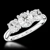 Three Stone 0.80ct F SI1 Diamond Platinum Ring