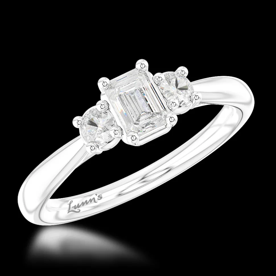 Three Stone 0.20ct F SI Diamond Platinum Ring