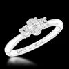 Three Stone 0.20ct F SI Diamond Platinum Ring