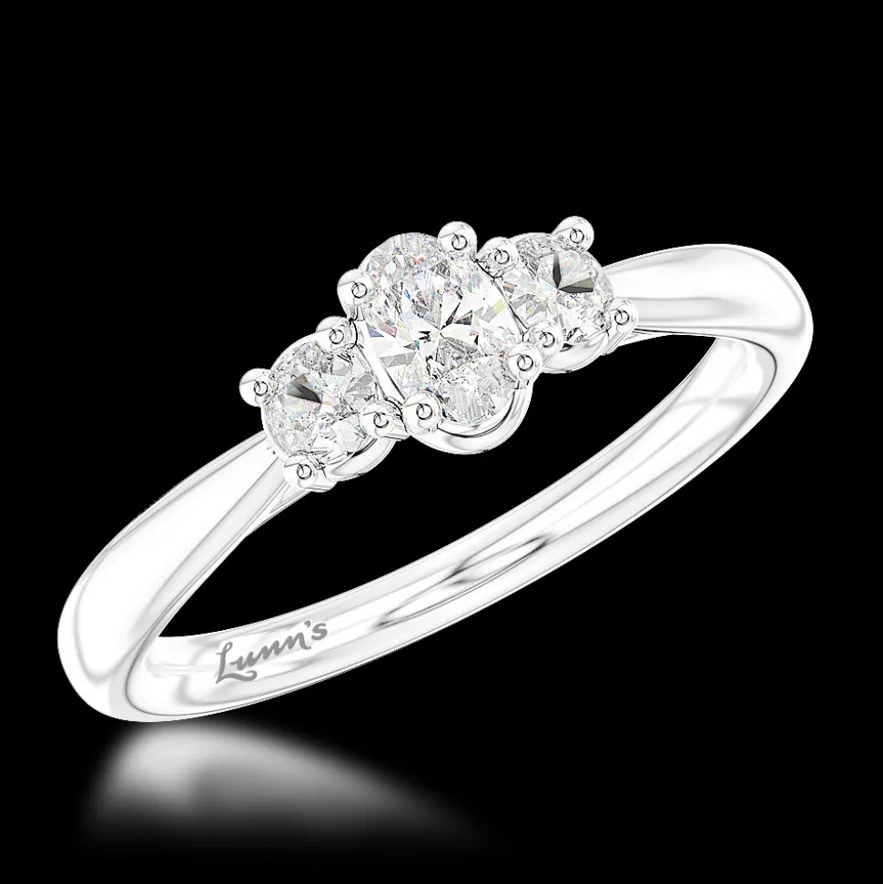 Three Stone 0.20ct F SI Diamond Platinum Ring
