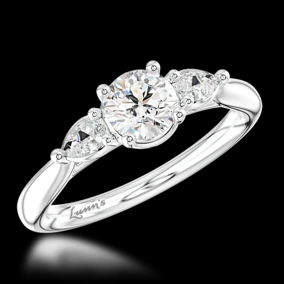 Three Stone 0.50ct F SI1 Diamond Platinum Ring