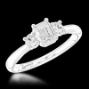 Three Stone 0.30ct F VS2 Diamond Platinum Ring