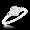 Three Stone 0.80ct F VS2 Diamond Platinum Ring