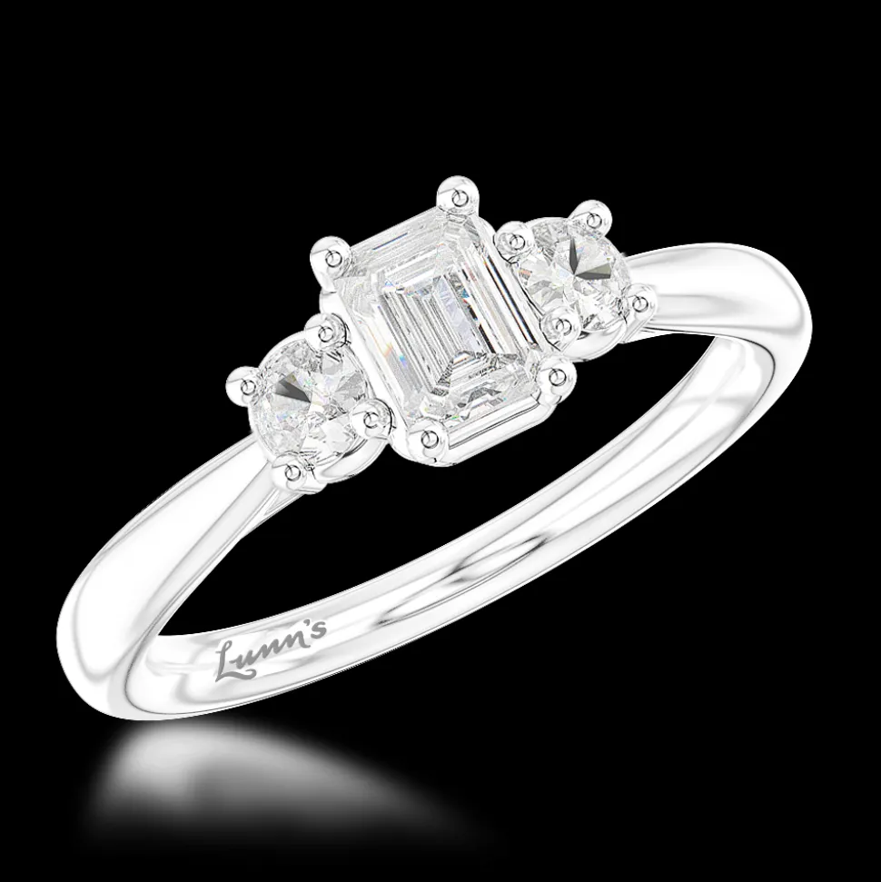 Three Stone 0.30ct F VS2 Diamond Platinum Ring