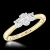 Three Stone 0.20ct G SI Diamond Yellow Gold/Platinum Ring