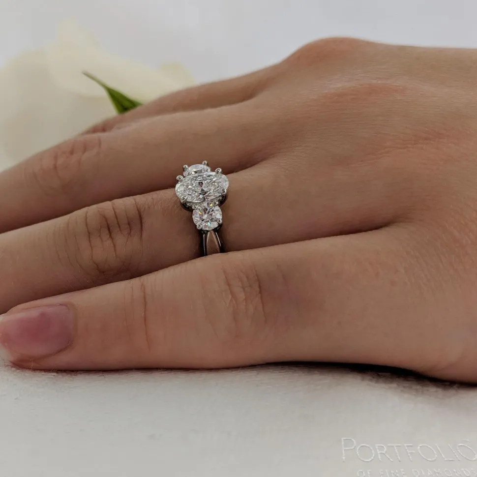 Three Stone 0.70ct G SI1 Diamond Yellow Gold/Platinum Ring