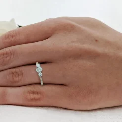 Three Stone 0.30ct G SI1 Diamond Yellow Gold/Platinum Ring