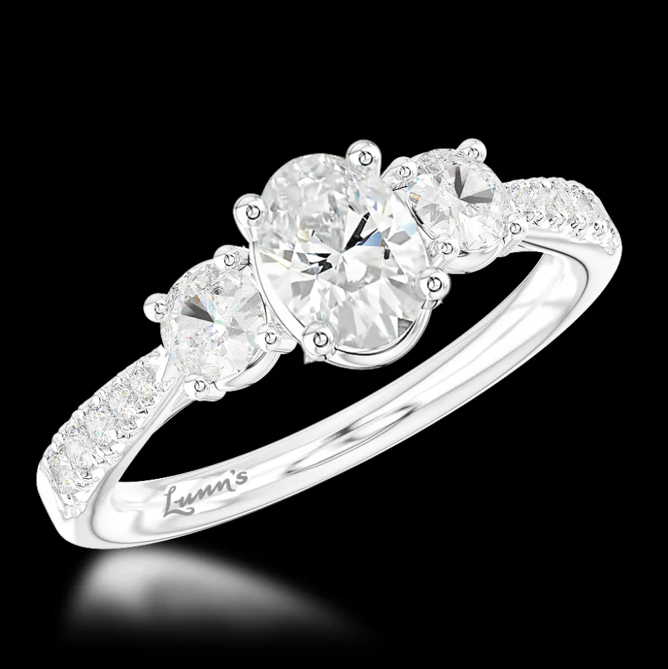 Three Stone 0.80ct G VS1 Diamond Platinum Ring