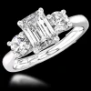 Three Stone 0.70ct G VS2 Diamond Platinum Ring