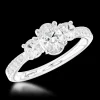 Three Stone 0.80ct G VS2 Diamond Platinum Ring