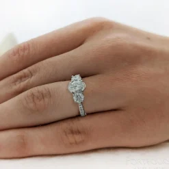 Three Stone 0.80ct G VS1 Diamond Platinum Ring