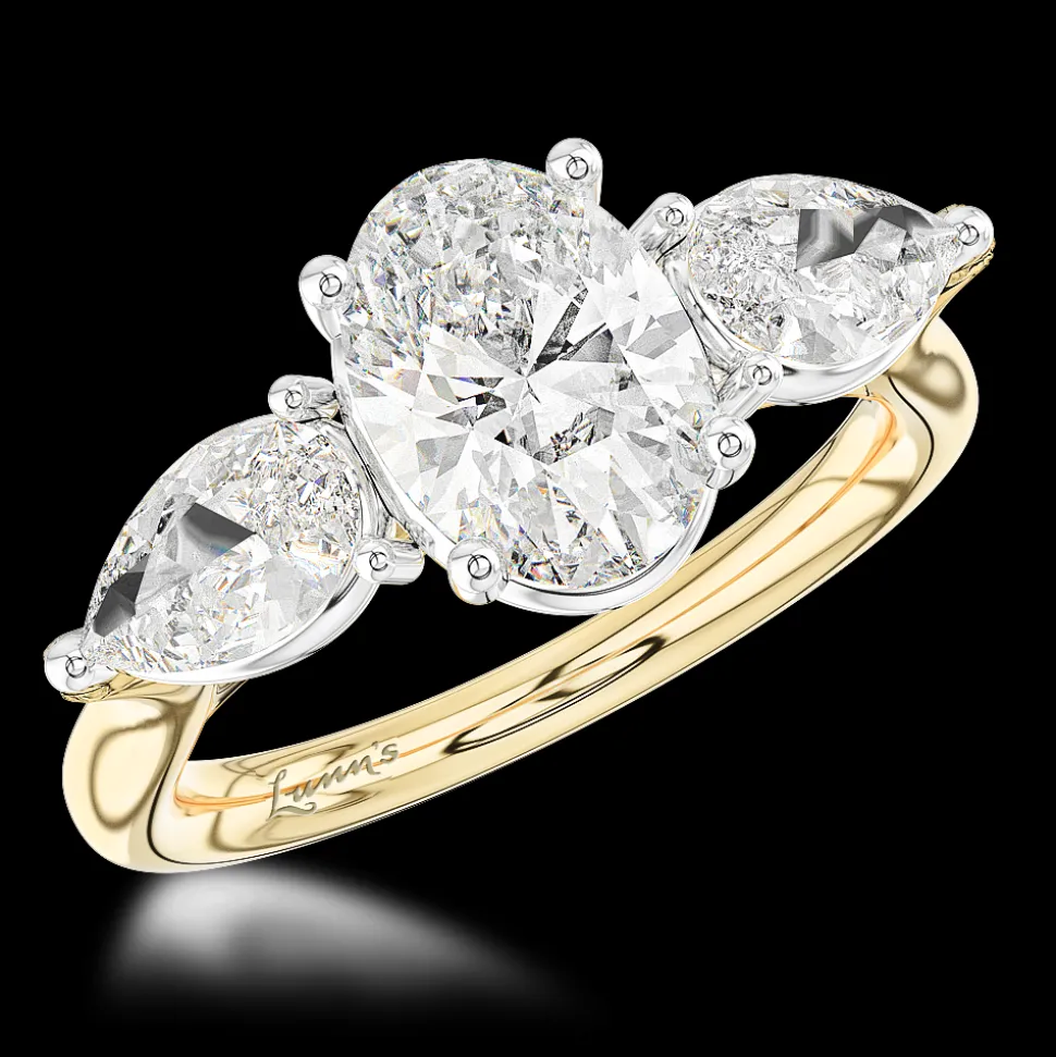 Three Stone 0.91ct G VVS1 Diamond Yellow Gold/Platinum Ring