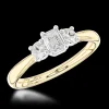Three Stone 0.20ct G VVS Diamond Yellow Gold/Platinum Ring