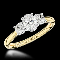 Three Stone 0.31ct G VVS1 Diamond Yellow Gold/Platinum Ring